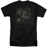 Lord Of The Rings Map Of Me Men's 18/1 Tall Cotton Short-Sleeve T-Shirt